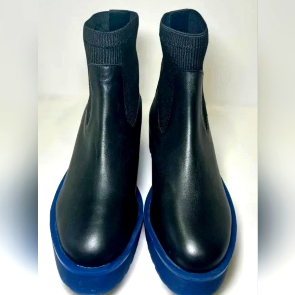 Secret Celebrity Living It Up Women's Ankle Boots Black Faux Leather Size 7